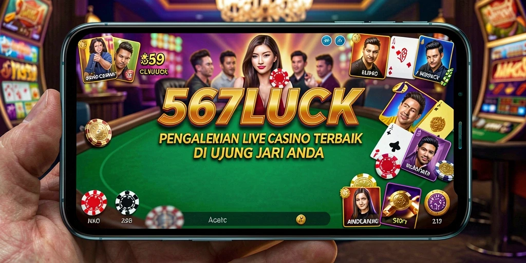 Screenshot <strong>567LUCK</strong> menunjukkan dealer profesional dan suasana permainan yang mendebarkan.