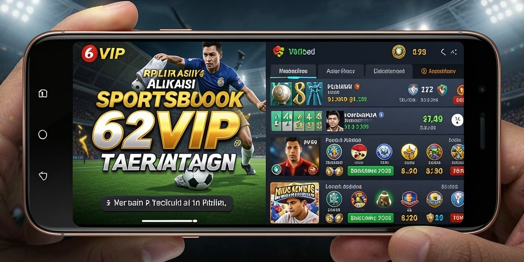 Tangkapan layar menunjukkan fitur taruhan langsung di aplikasi Sportsbook.