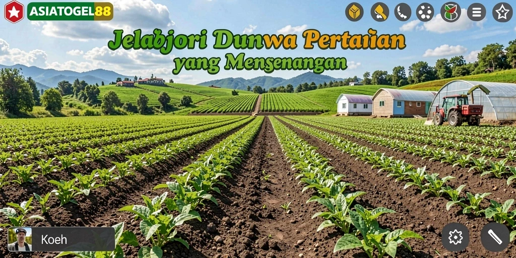 Tampilan gameplay seru dalam ASIATOGEL88 saat bertani.