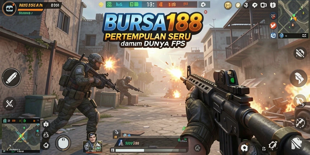 Tangkapan layar gameplay menegangkan dari BURSA188 dengan aksi FPS.