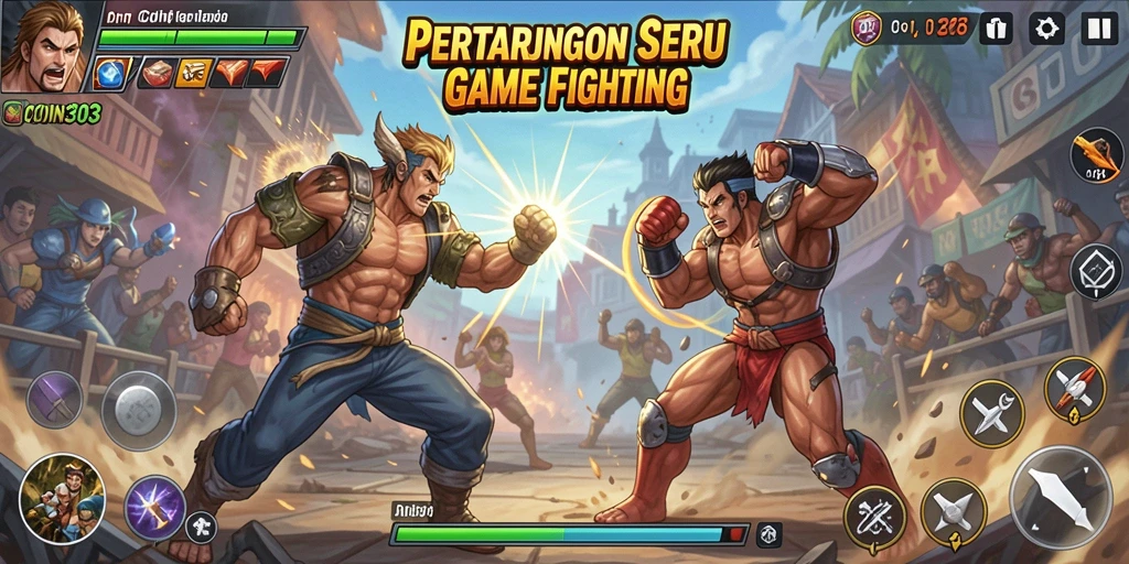 Tampilan aksi pertarungan seru di COIN303.