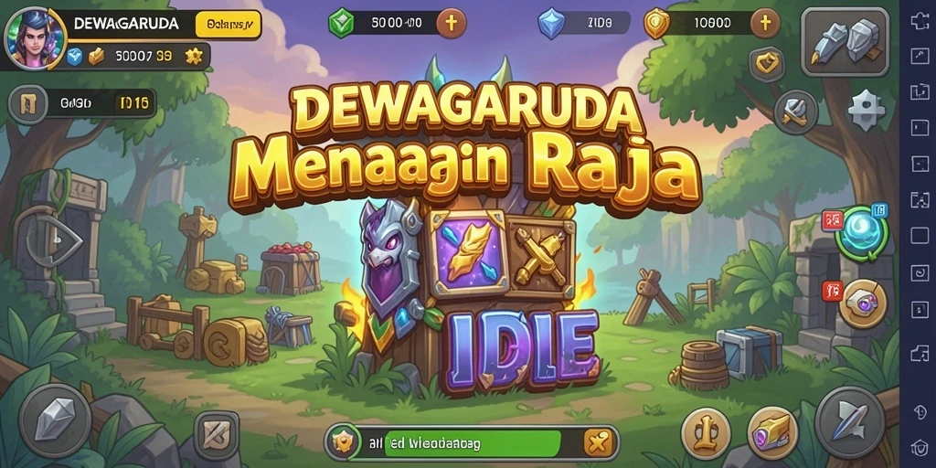 Tampilan gameplay DEWAGARUDA yang menarik dan mudah dipahami.