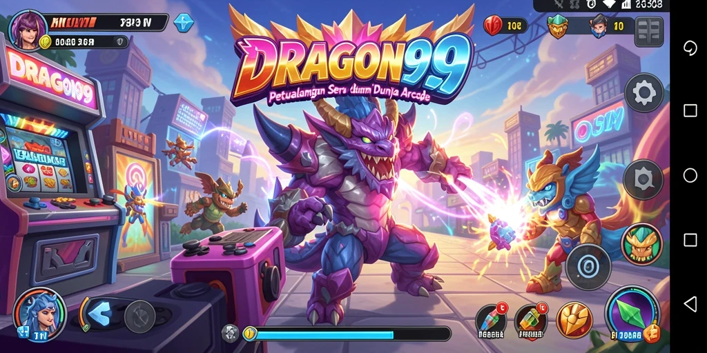 Tangkapan layar dari gameplay seru di DRAGON99.