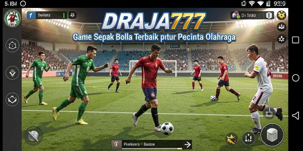 Tampilan gameplay DRAJA777 yang mendebarkan dalam setiap pertandingan sepak bola.