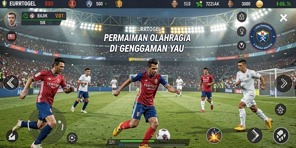 Tampilan gameplay EUROTOGEL dengan suasana olahraga yang mendebarkan.