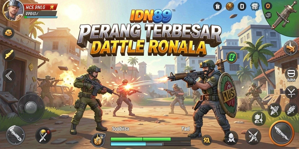 Tampilan gameplay IDN89 yang menegangkan dalam mode Battle Royale.