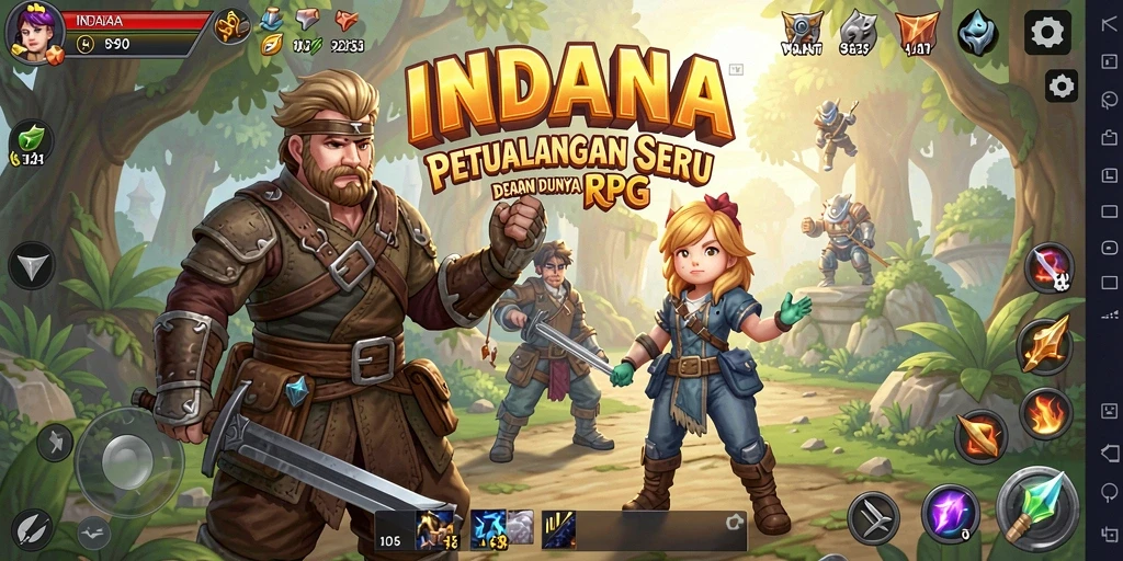 Tampilan gameplay seru dan menegangkan dalam dunia RPG.