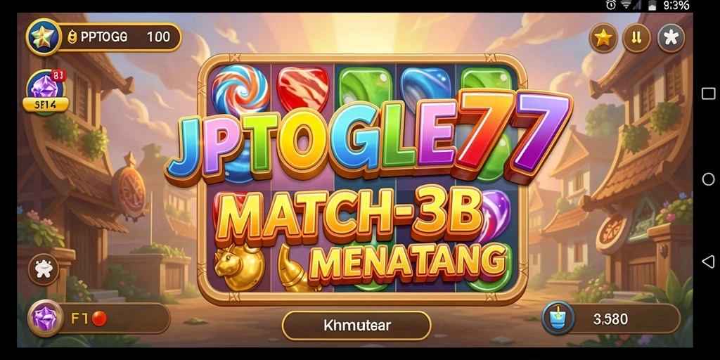 Tampilan gameplay seru dari JPTOGEL77 dalam mencocokkan permata.