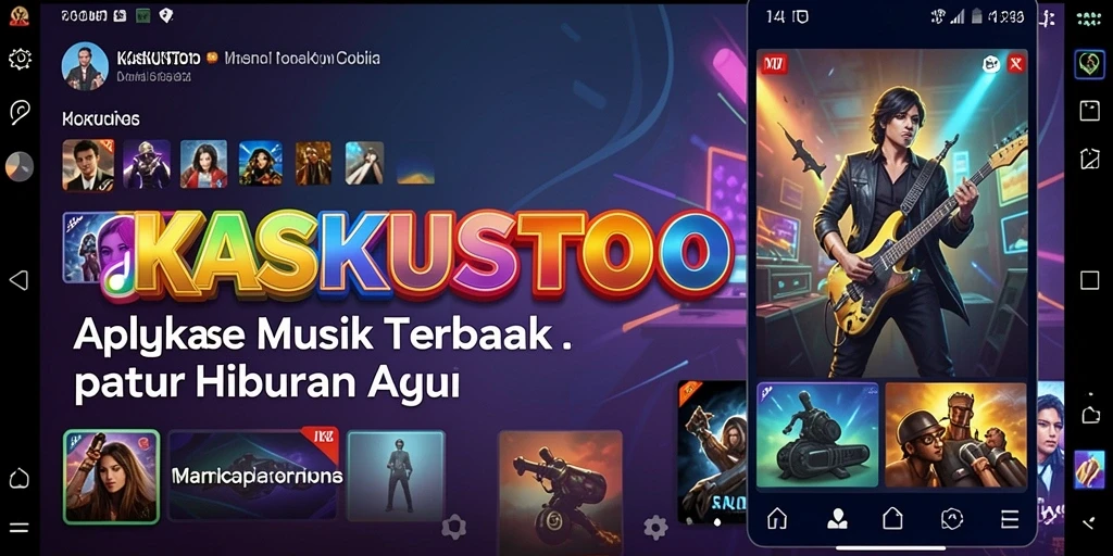 Tampilan screenshot KASKUSTOTO menampilkan antarmuka menarik untuk streaming musik.