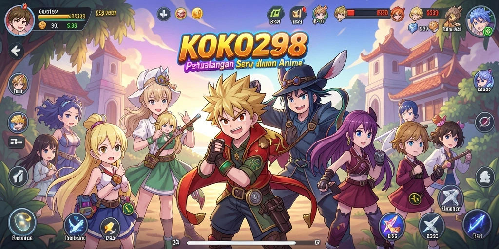 Screenshot gameplay KOKO288 menampilkan aksi seru di dunia anime.