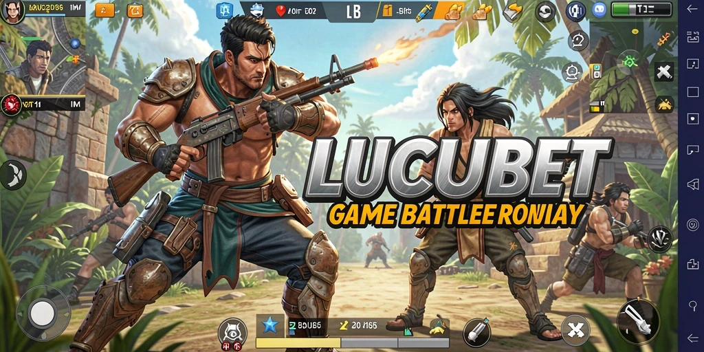 Screenshot LUCUBET menampilkan aksi intens Battle Royale yang mengasyikkan.