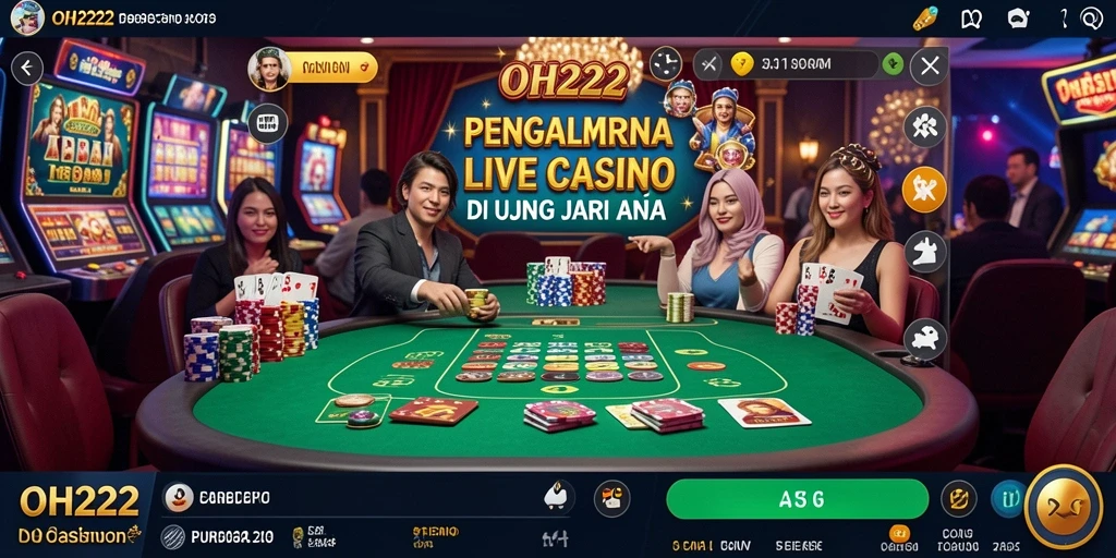 Tampilan gameplay Live Casino yang memukau dan interaktif.