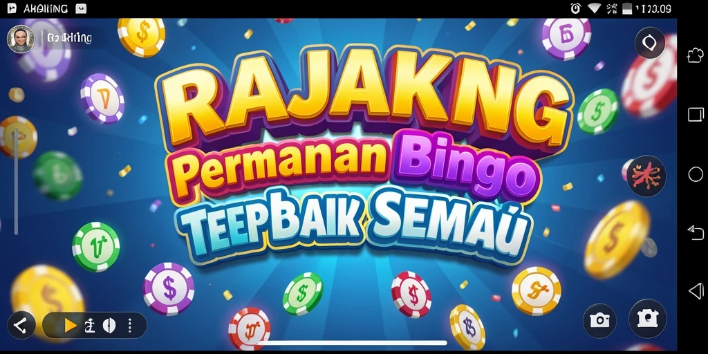 Tampilan menarik gameplay RAJAKING dengan elemen Bingo yang seru.
