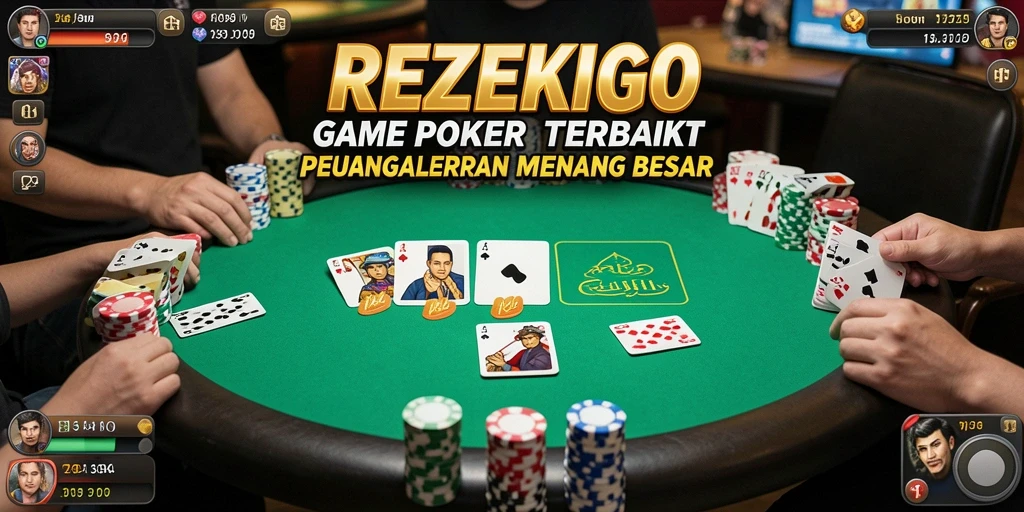 Tampilan menarik dari gameplay Poker di REZEKIGO.