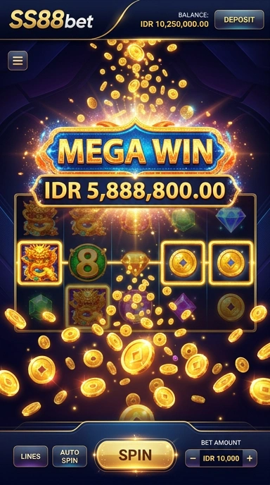 Screenshot fitur permainan pada aplikasi ss88bet.